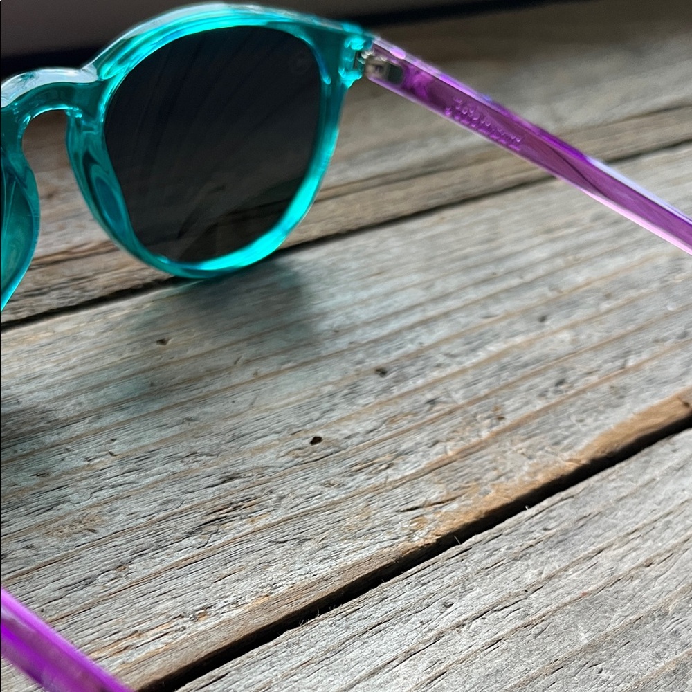Vibrant Teal and Purple Sunglasses - Picture 5 of 7